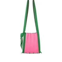 [S] PLEATS MAMA KNIT PLEATED CROSS BAG,PINK GREEN, PM23ZUCB032PGR (SPL60)