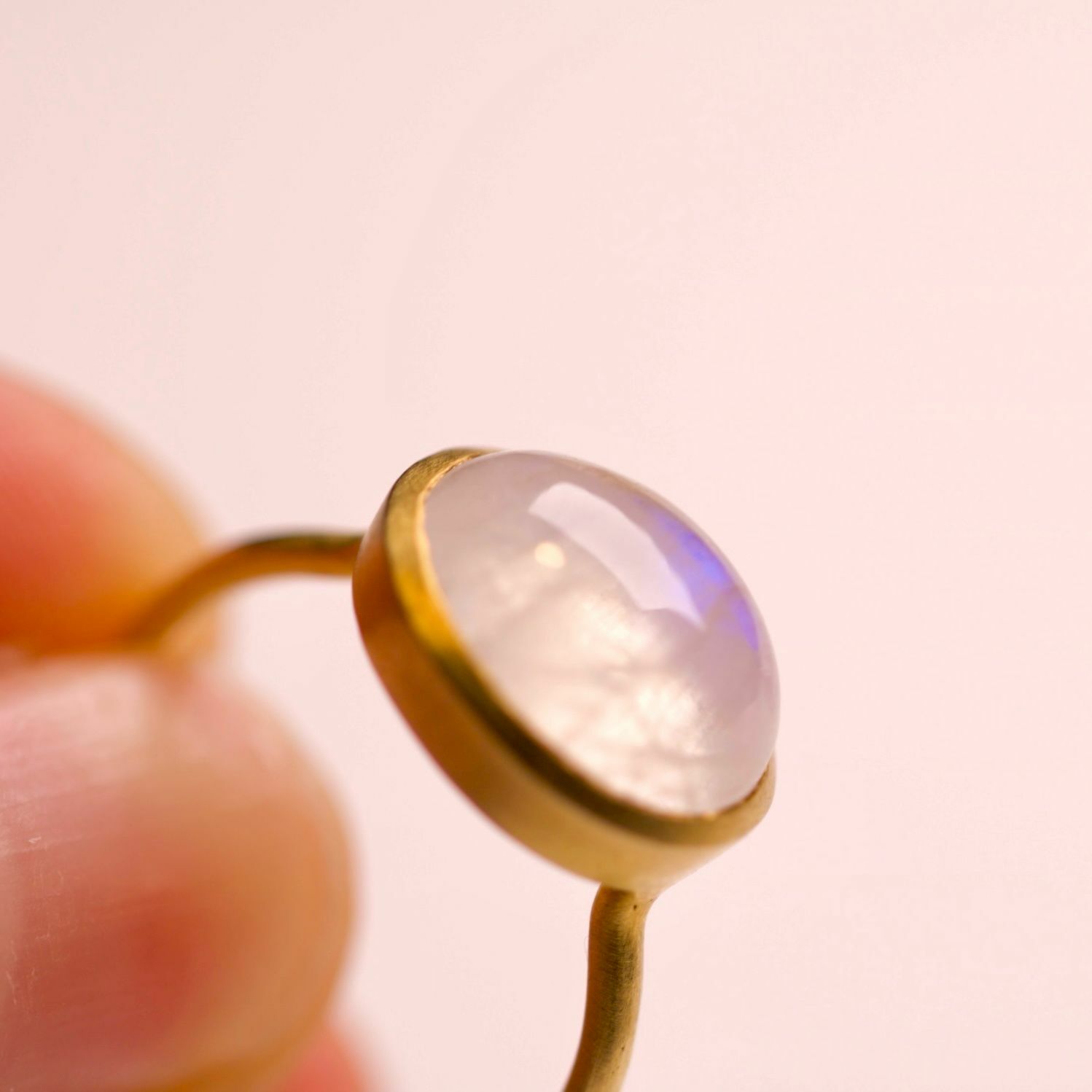 日本半貴石戒指-Moonstone月亮石