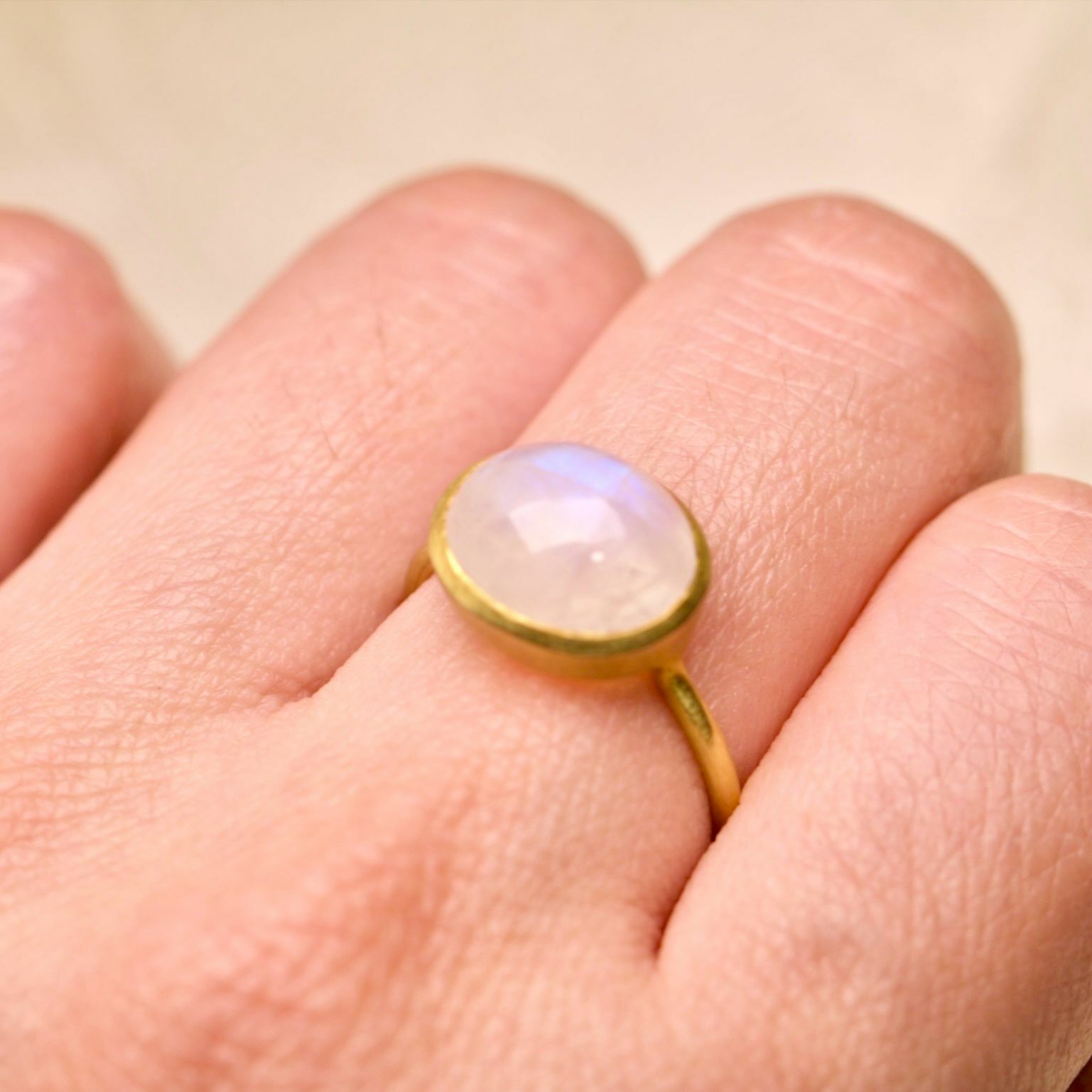 日本半貴石戒指-Moonstone月亮石