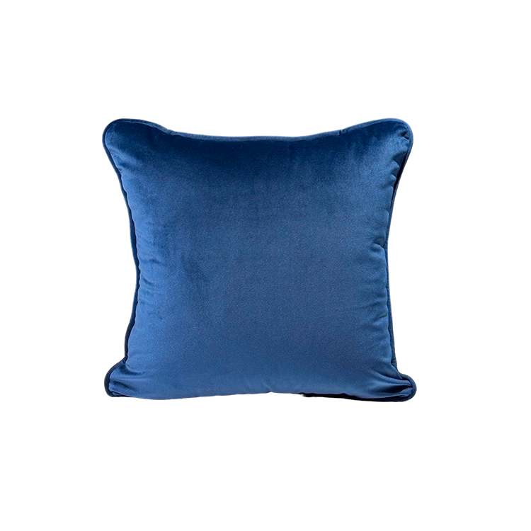 普魯士藍絨布抱枕