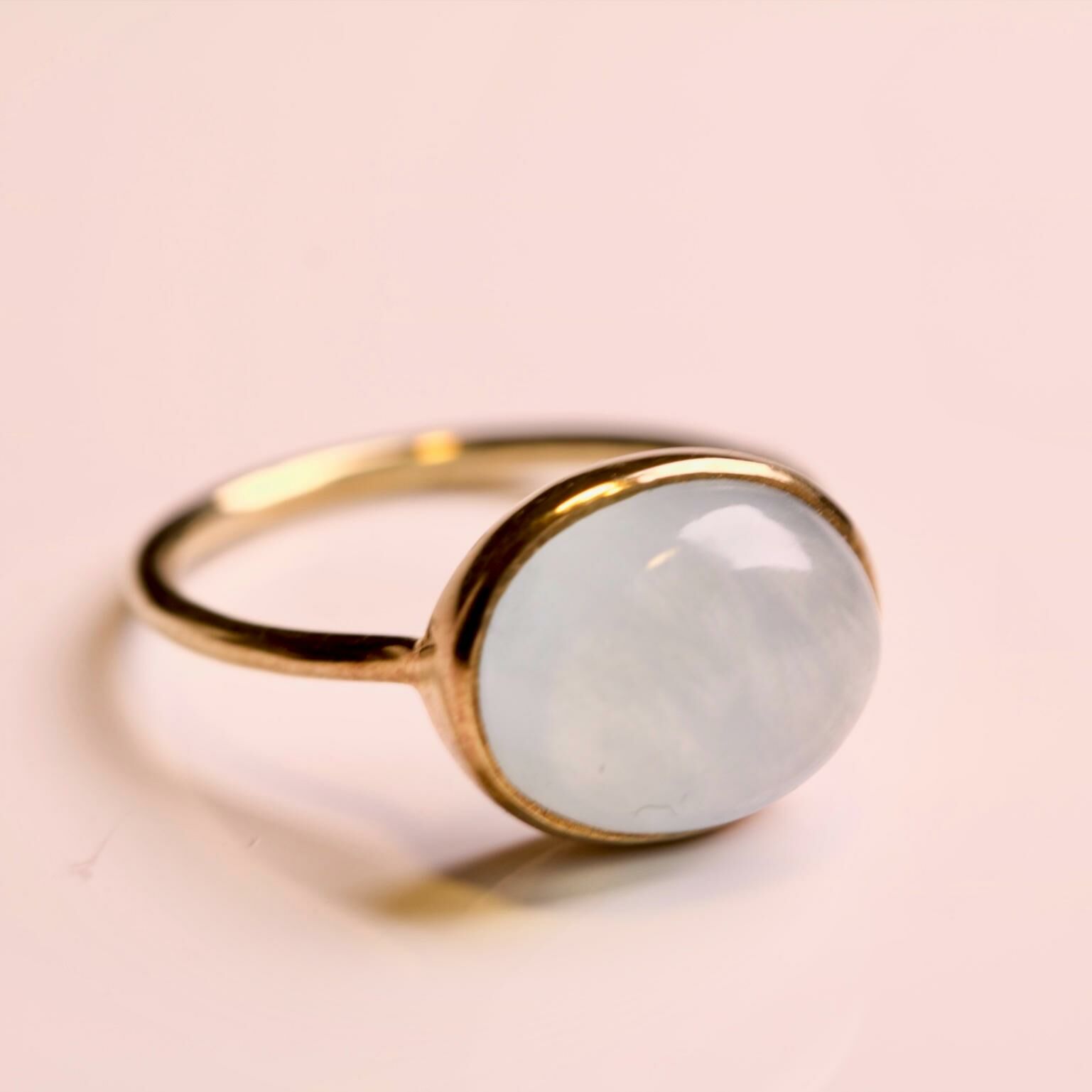 日本半貴石戒指-Aquamarine海藍寶