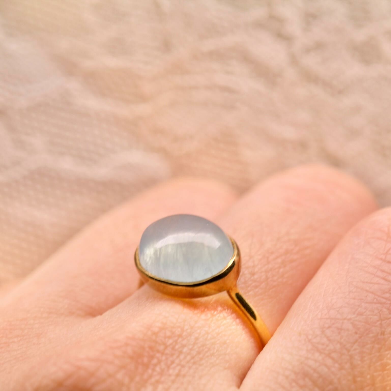 日本半貴石戒指-Aquamarine海藍寶