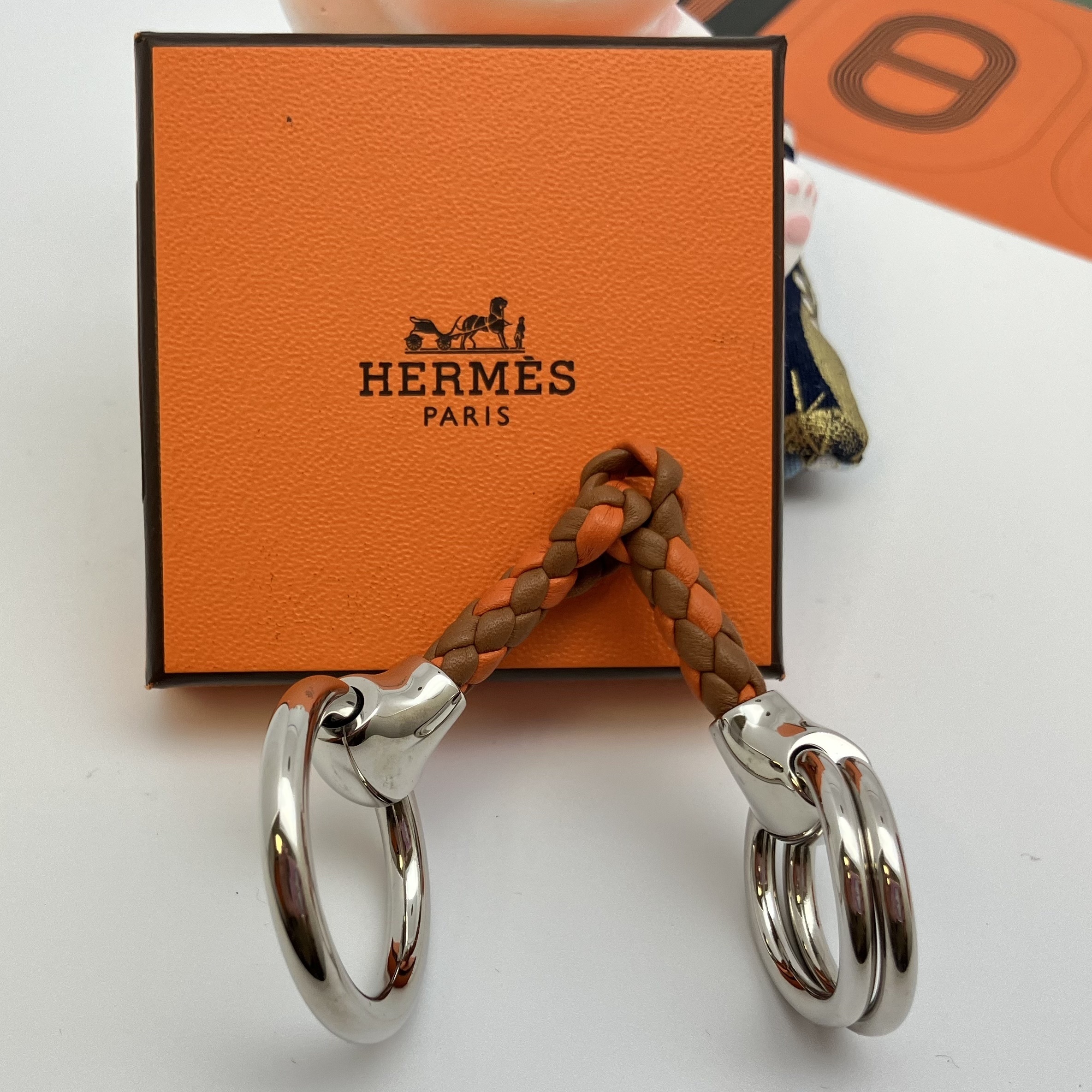 雙扣拼皮Scarf Ring -M