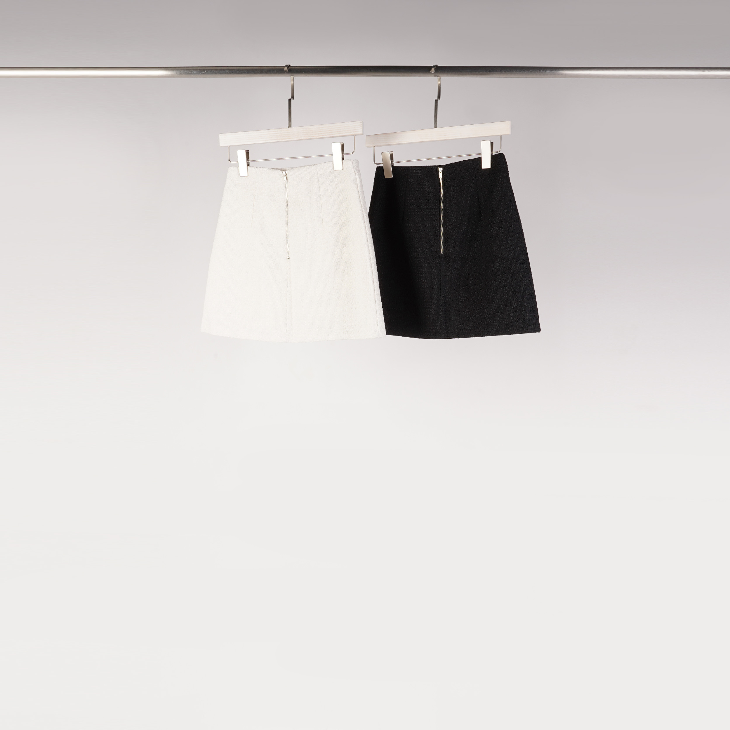 質感拉鍊小香短裙 | 2色