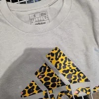 [S] ADIDAS WOMEN W LEOPARD BOS T T-SHIRTS,MGH SOLID GREY, IZ0329 [FINAL SALE] (SAD123)