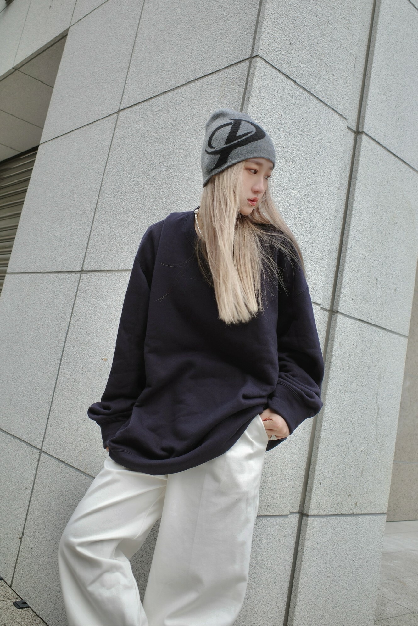 CDG 經典款 後字衛衣 灰/黑/深藍