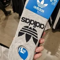 [S] ADIDAS CLASSIC SUPERLITE SUPER-NO-SHOW SOCKS 6 PAIRS,HEATHER GREY/WHITE/BLACK, EW8941 (SAD158)