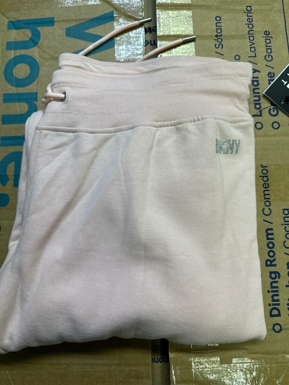 [S] DKNY RHINESTONE LOGO JOGGER ROSEWATER,PINK, DP3P3322-RW4 [FINAL SALE] (SD822)