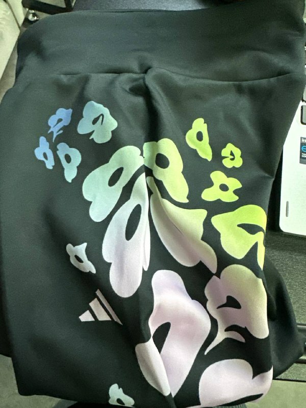 [S] ADIDAS KIDS LEGGINS,BLACK MULTI, AK4881-BLK MULTI [FINAL SALE] (SAD172)