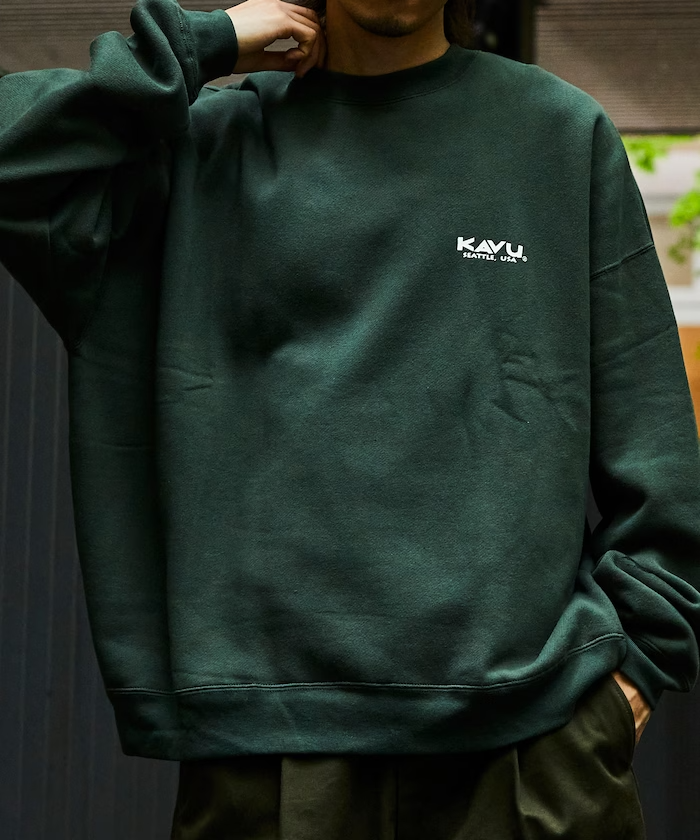 KAVU×FREAK'S STORE 圓領衛衣