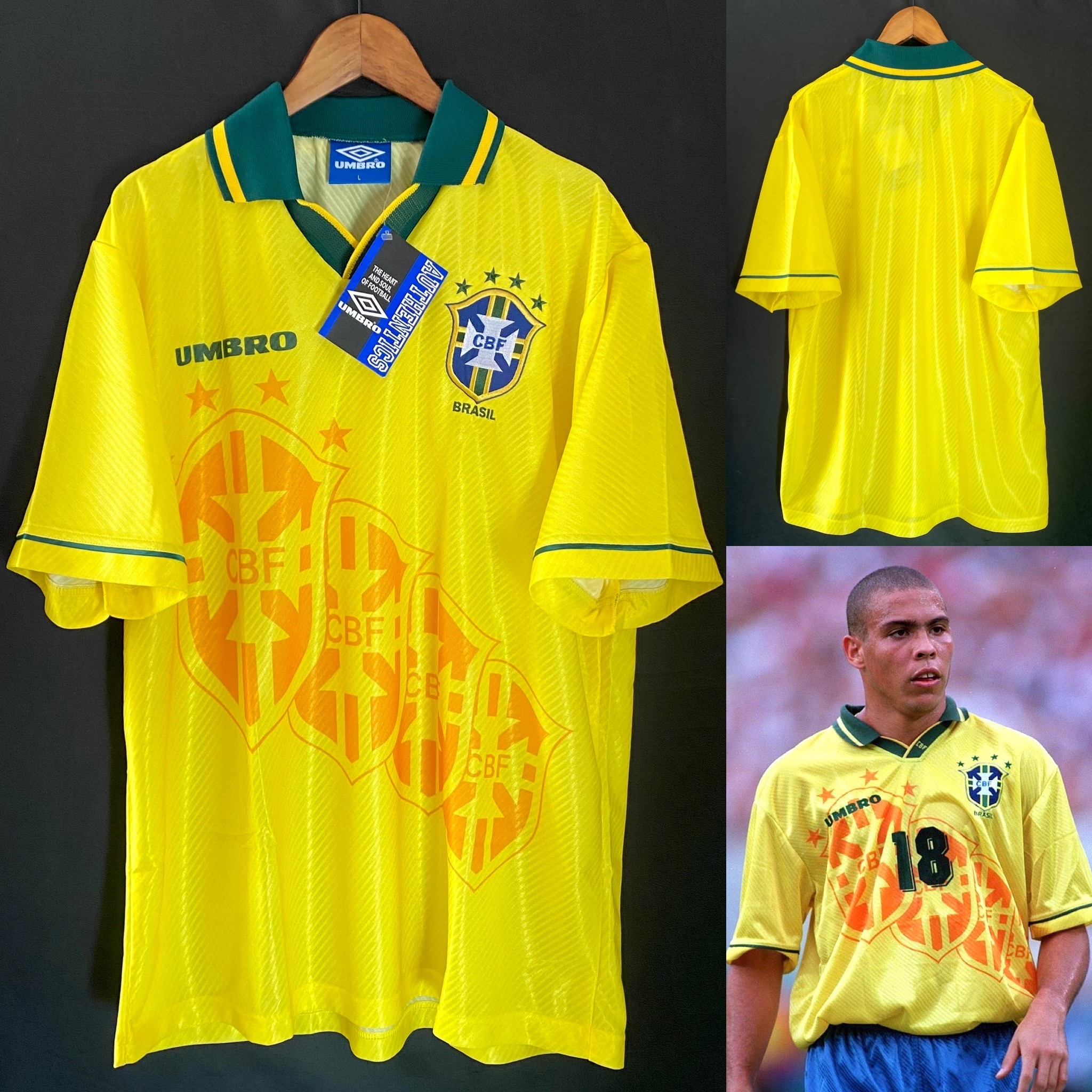 (全新有牌) 巴西 1994-1996 Umbro 主場球衣