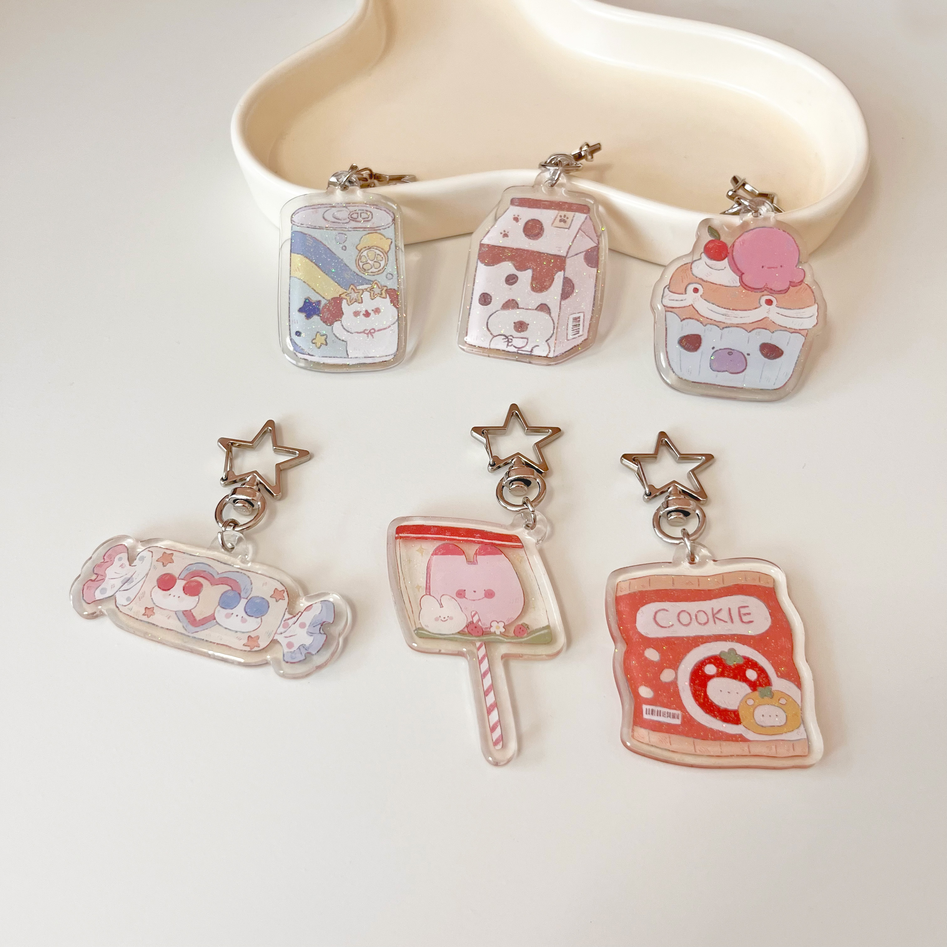 【現貨/全套販售】Raini瀨泥-小動物點心盒 壓克力吊飾 (全6款)