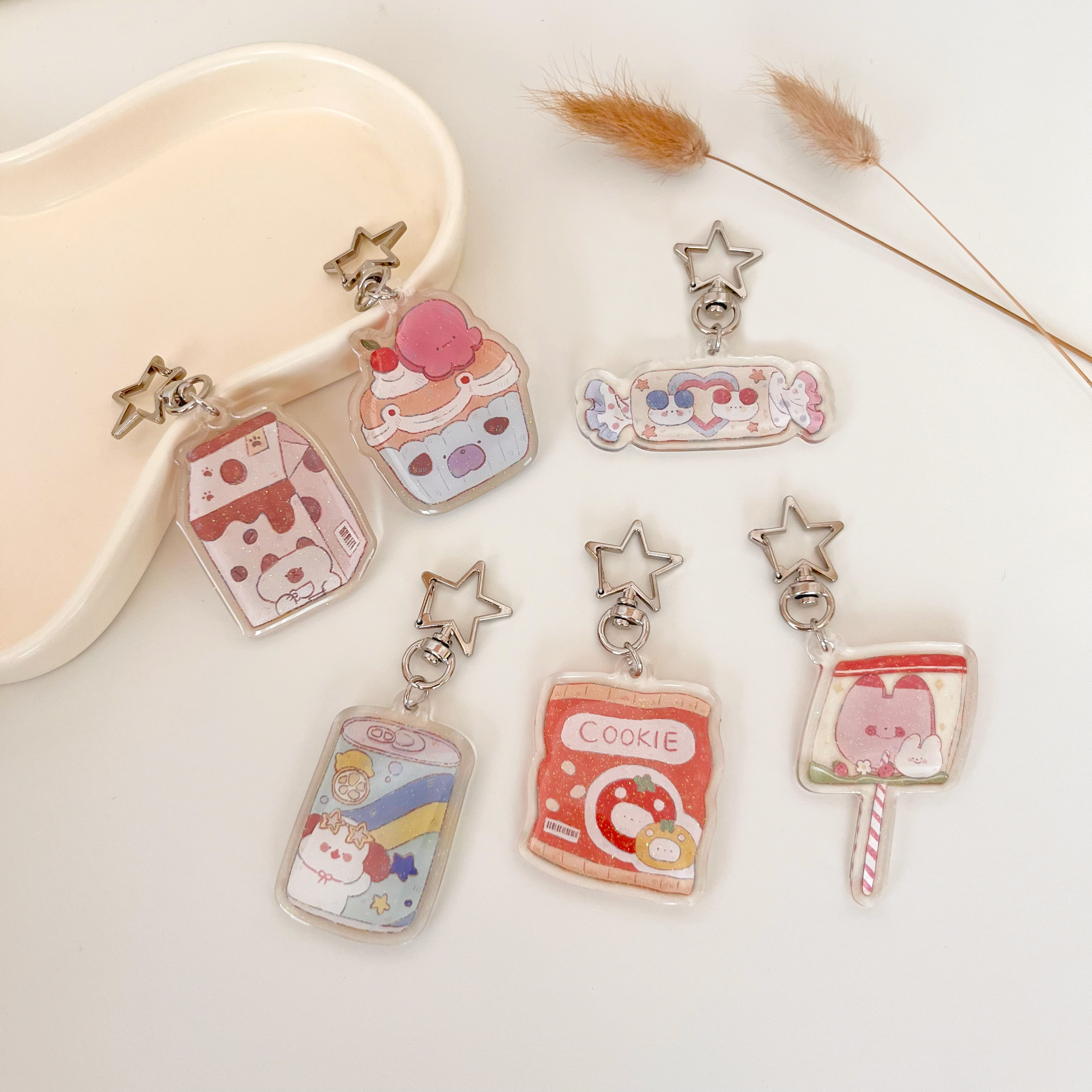 【現貨/全套販售】Raini瀨泥-小動物點心盒 壓克力吊飾 (全6款)