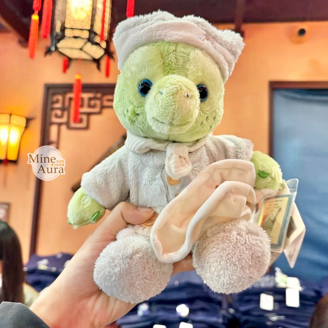 達菲懶懶在一起系列 奧樂米拉 海龜 OluMel SS號 娃娃 玩偶 -上海迪士尼樂園