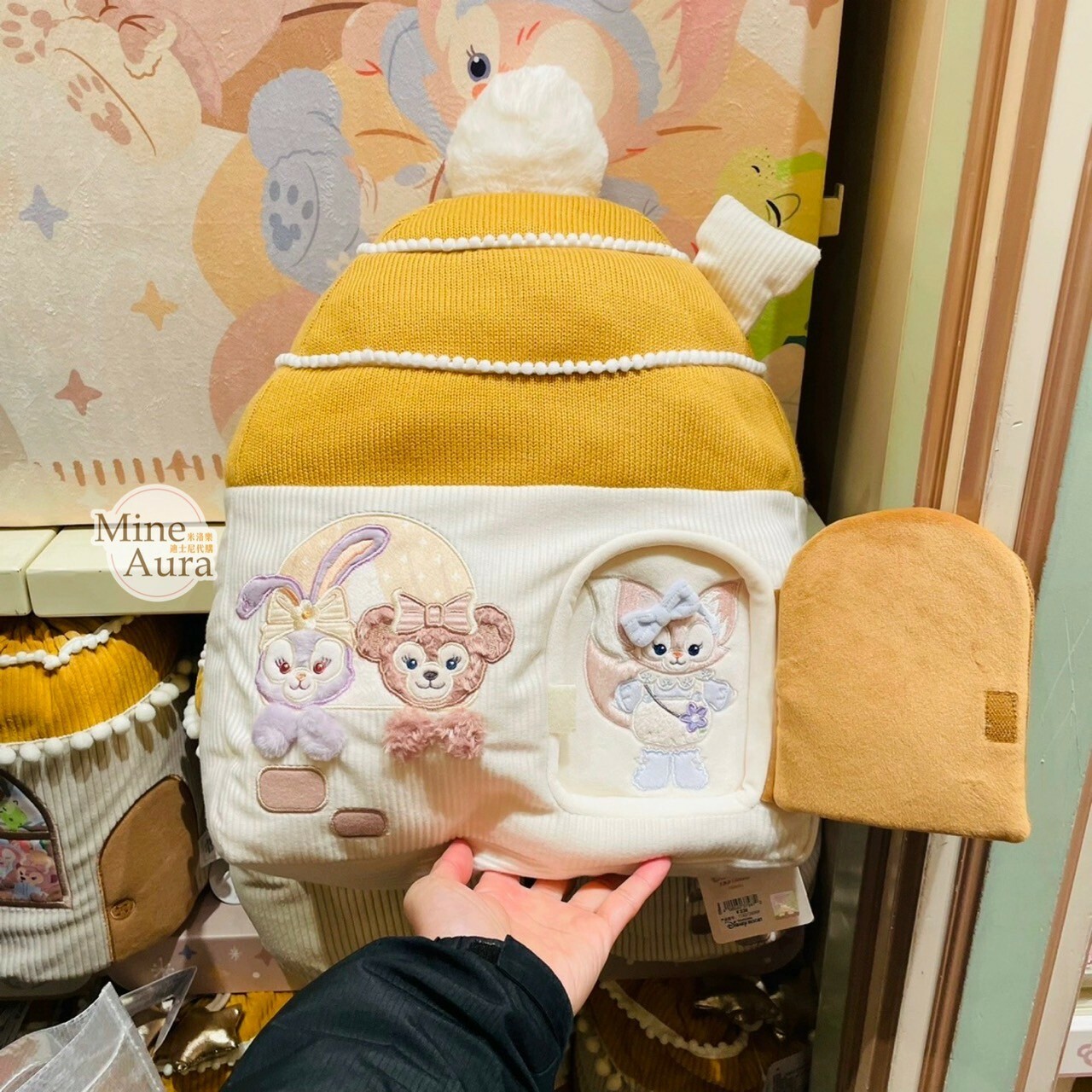 (限時特價) 達菲懶懶在一起系列 達菲 Duffy 與好友們 小屋造型 抱枕 靠墊 枕頭 -上海迪士尼樂園