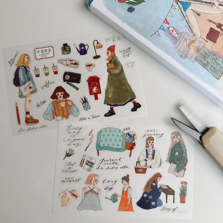 手帳女子的生活 轉印貼紙 二入一組｜甜蜜生活