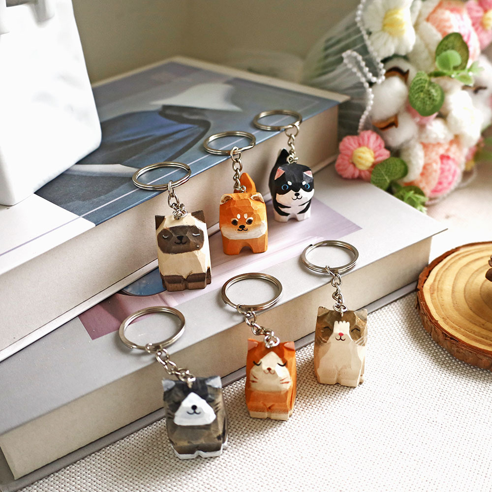 O'Pretty 歐沛媞 手作木頭鑰匙圈吊飾-多款