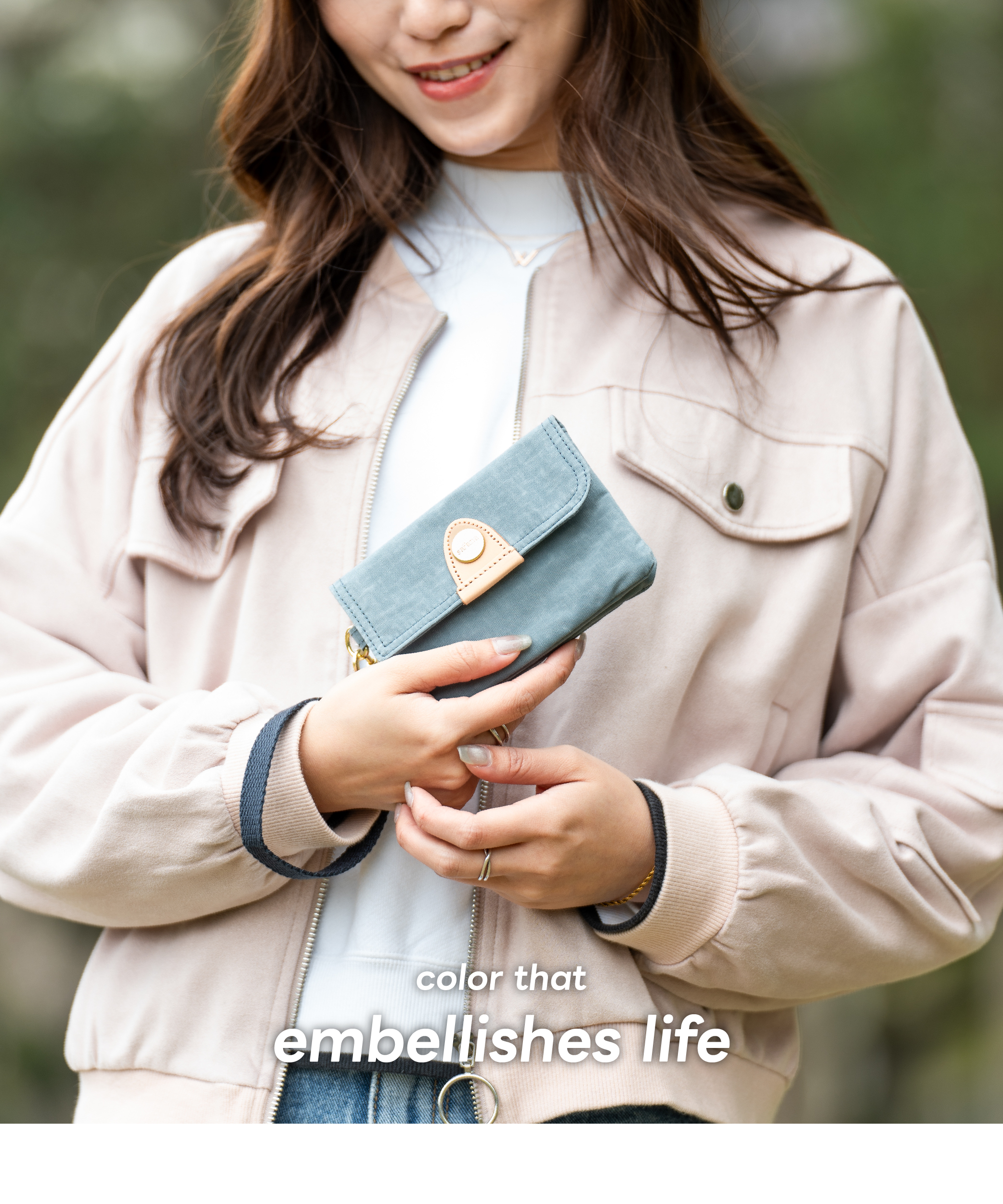 satana Soldier 趣遊拾光零錢包 石灰藍 SOS3070-241 手持形象照