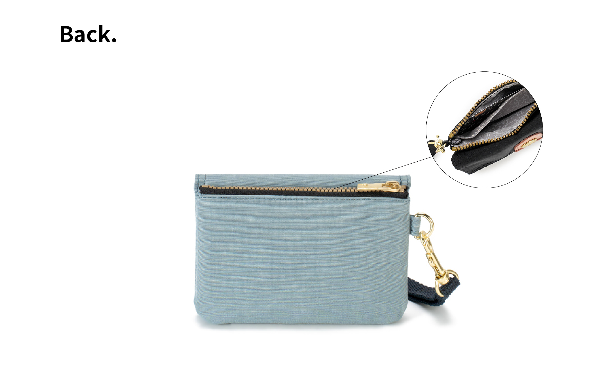 satana Soldier 趣遊拾光零錢包 石灰藍 SOS3070-241 背面照