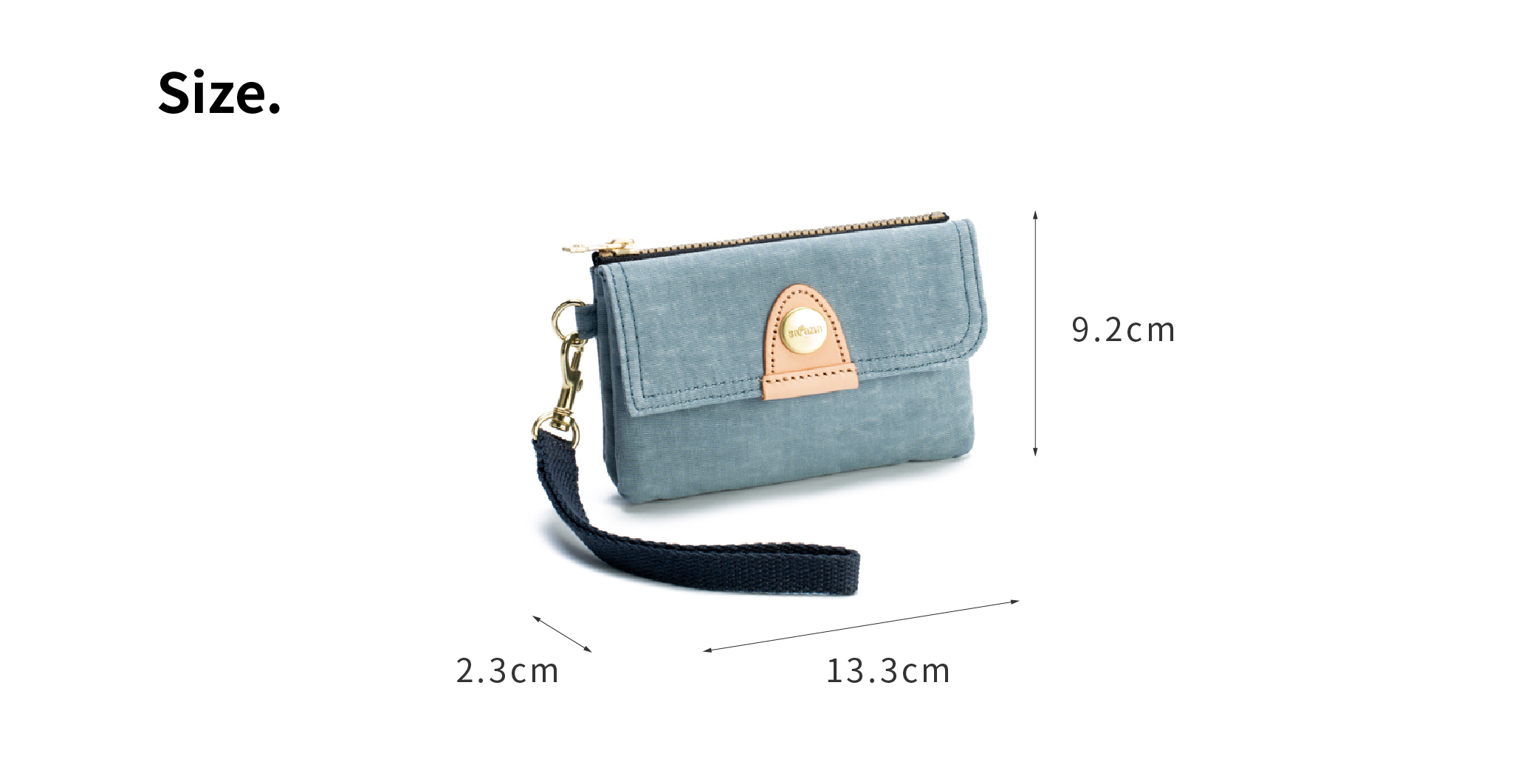 satana Soldier 趣遊拾光零錢包 石灰藍 SOS3070-241 尺寸