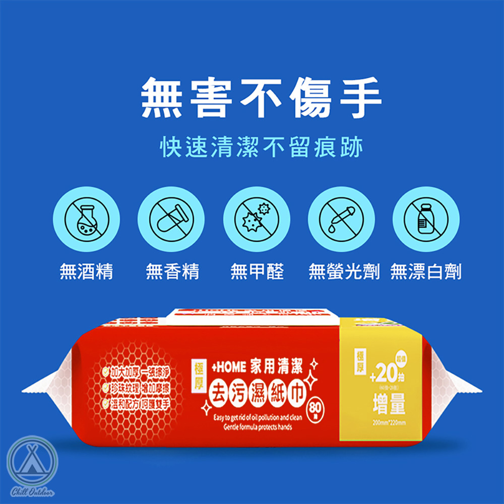 +Home家居 去污濕紙巾80抽－(3款香味)