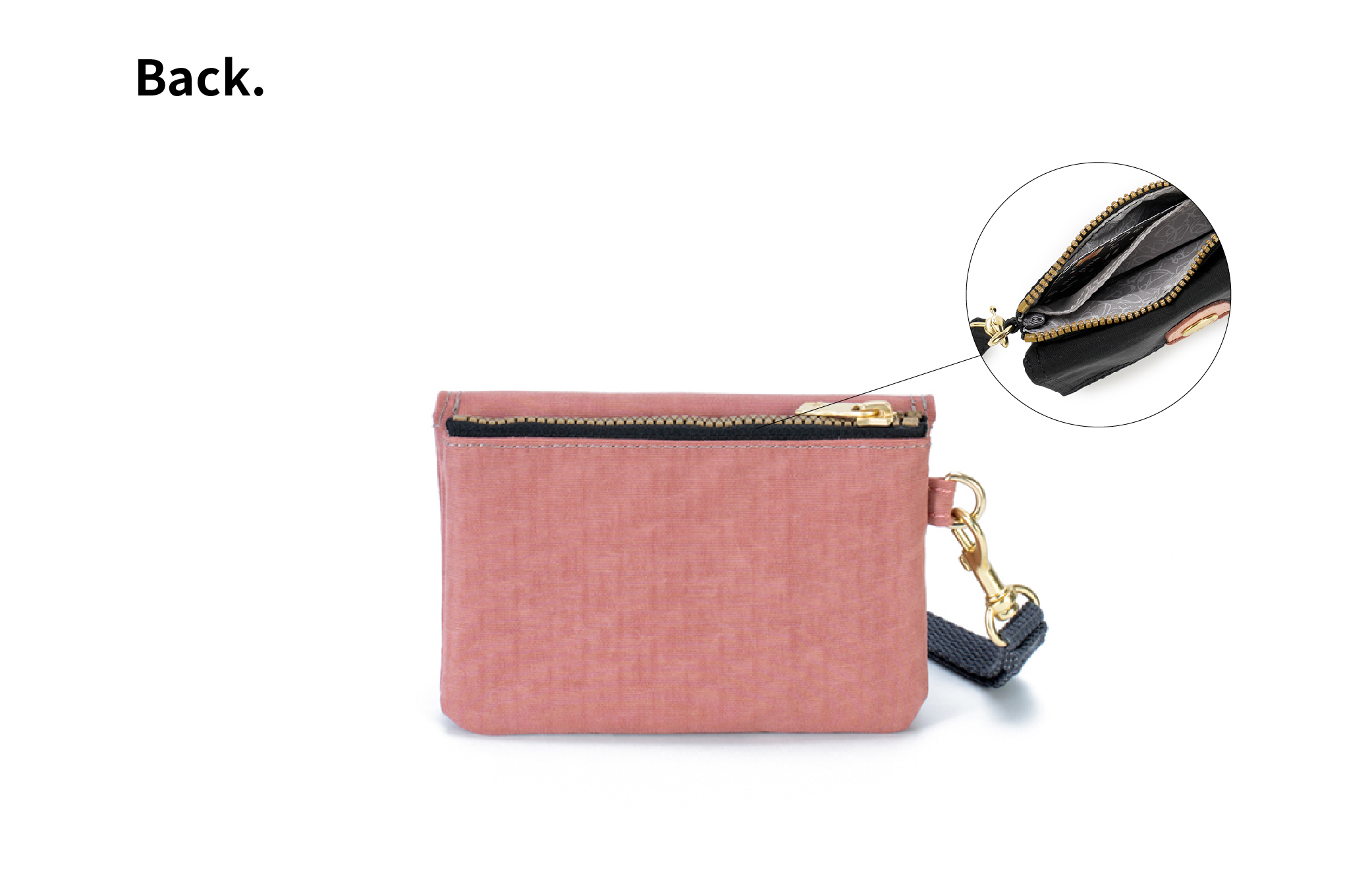 satana Soldier 趣遊拾光零錢包 陶土紅 SOS3070-620 背面照