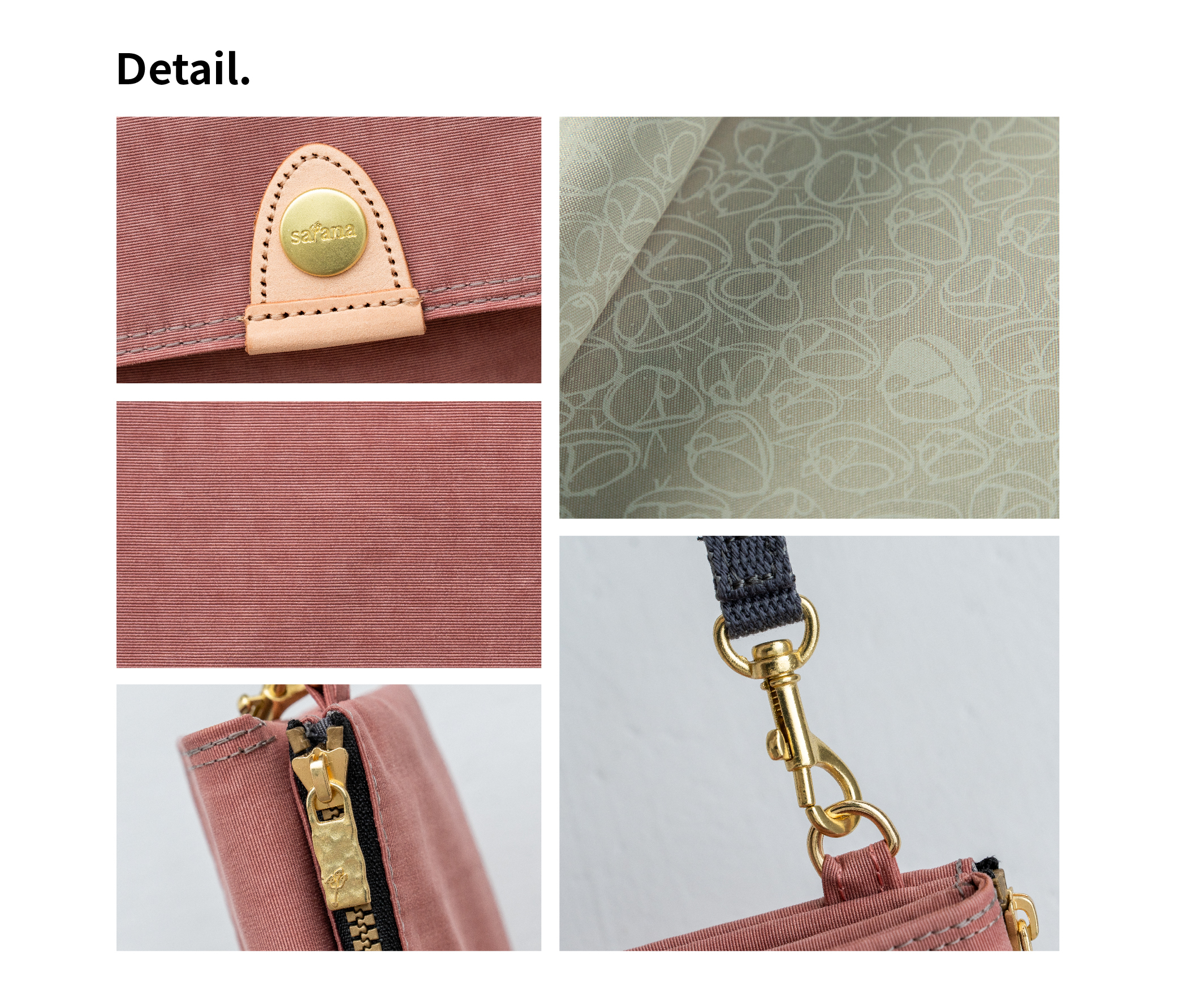 satana Soldier 趣遊拾光零錢包 陶土紅 SOS3070-620 細節特寫照