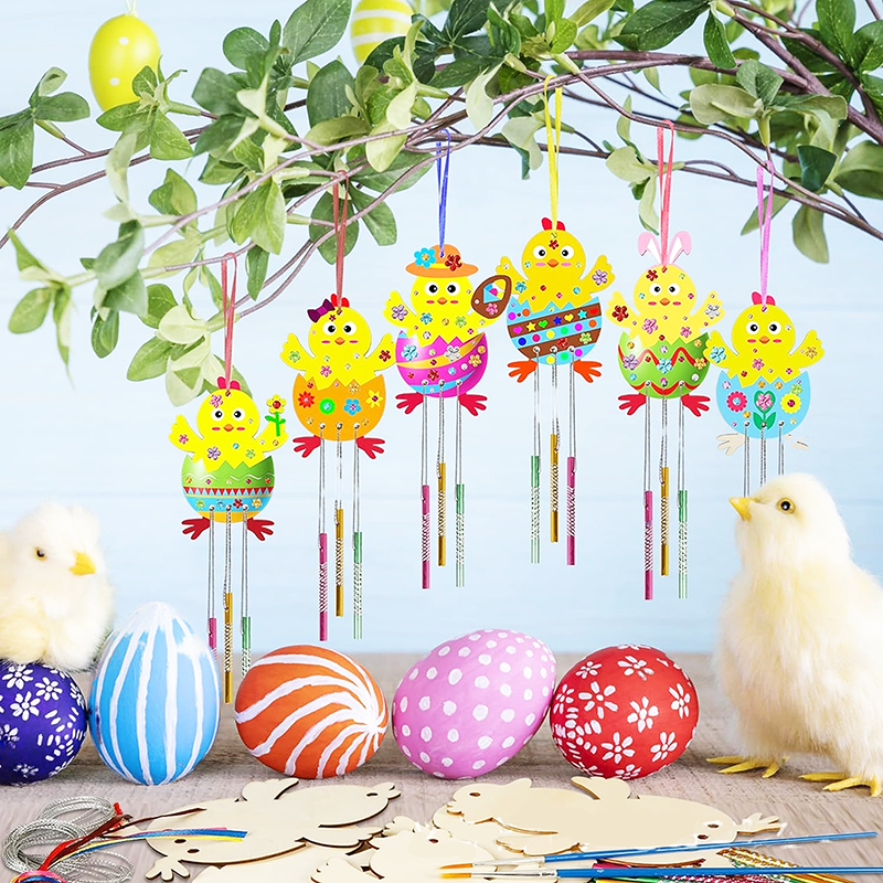 復活節DIY木質風鈴材料包 A9513