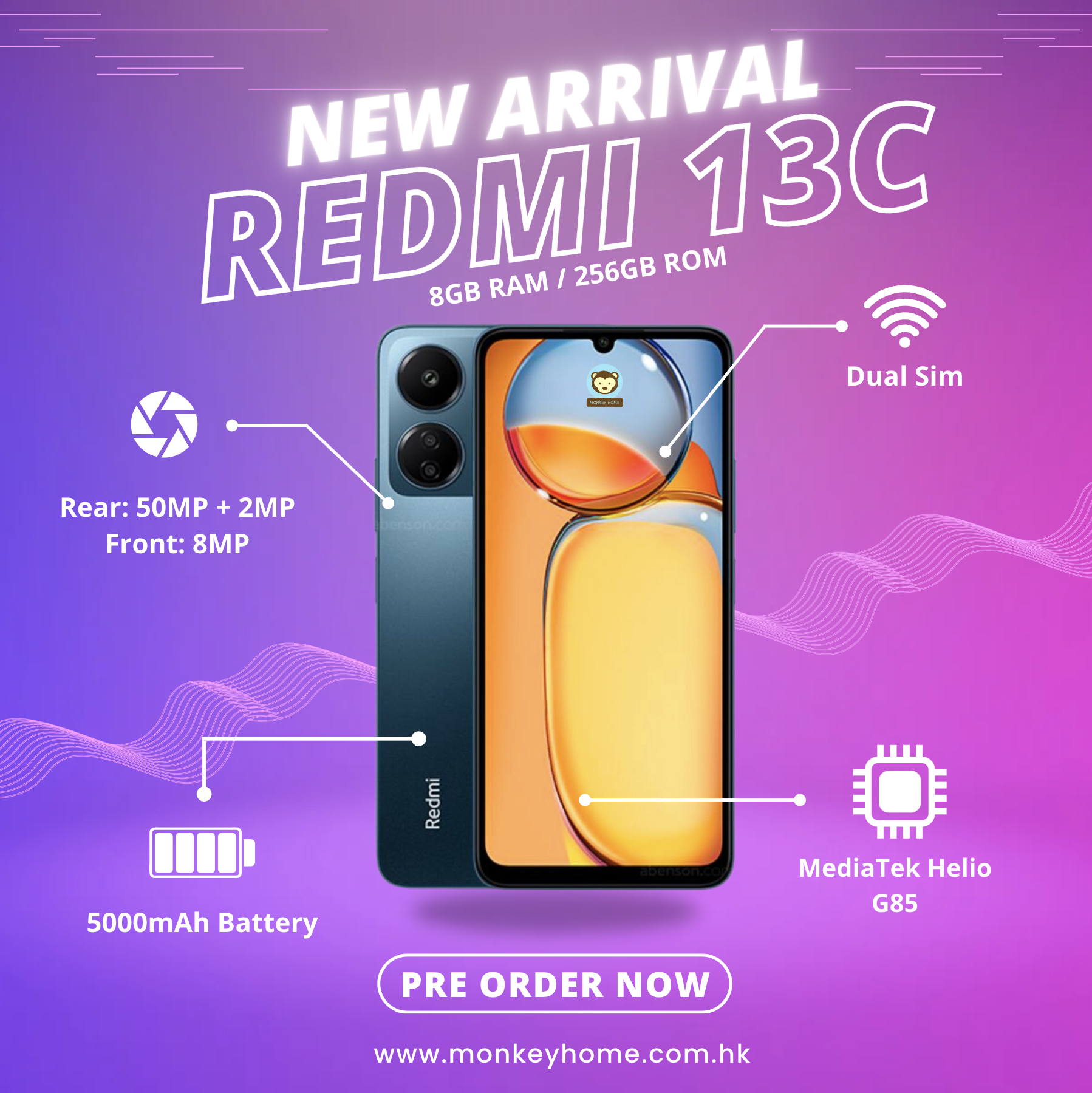 Redmi 13C (8GB RAM + 256GB ROM)