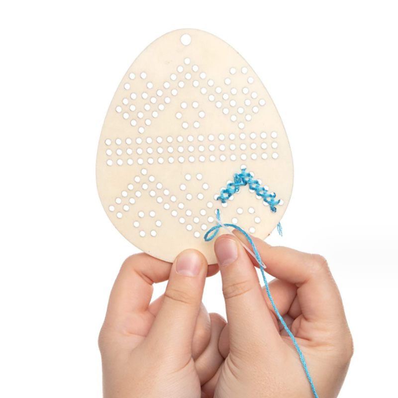 復活節DIY木製彩蛋工藝品材料包 (5pcs)  A7819