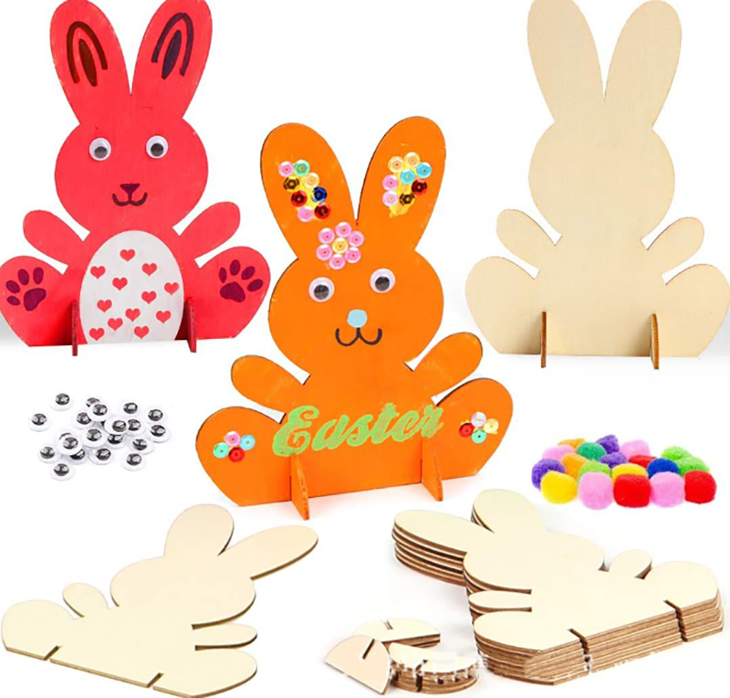 復活節DIY木製兔子材料包 A1014