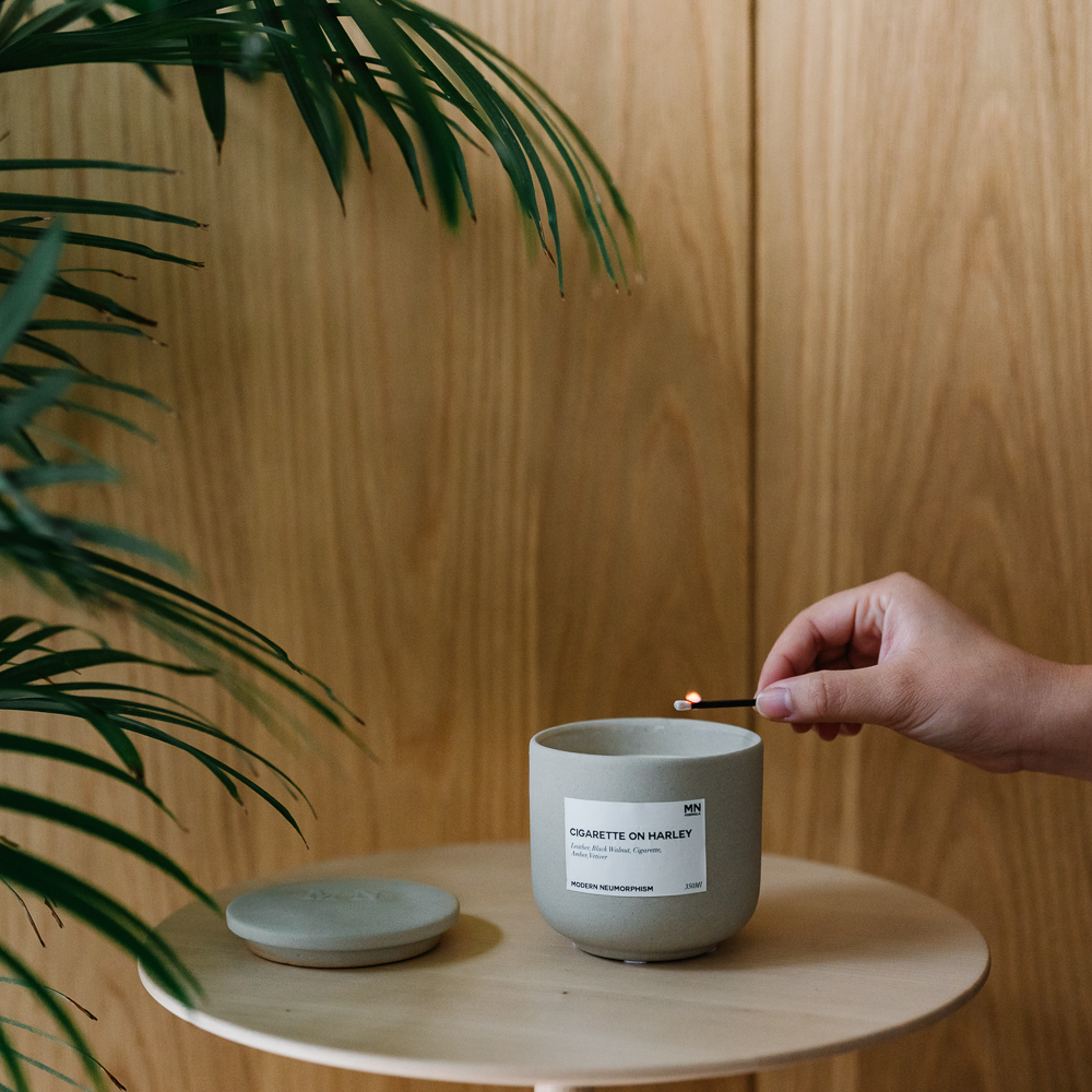MN Formula,Cigarette on Harley,哈雷上的菸,陶瓷香氛蠟燭 L ,350ml