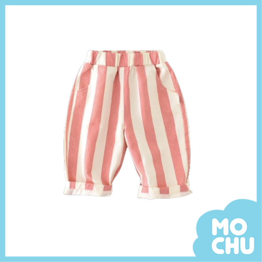 彩條寬版長褲(二色)
