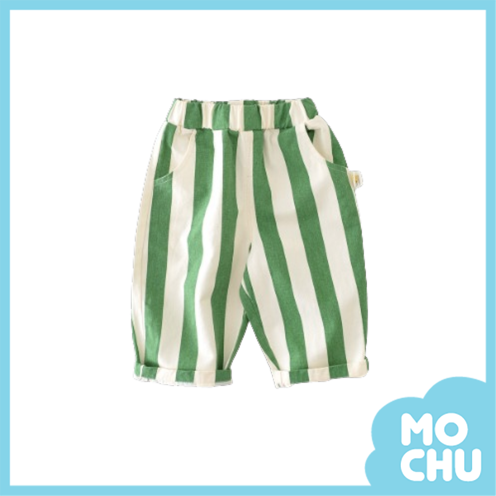 彩條寬版長褲(二色)