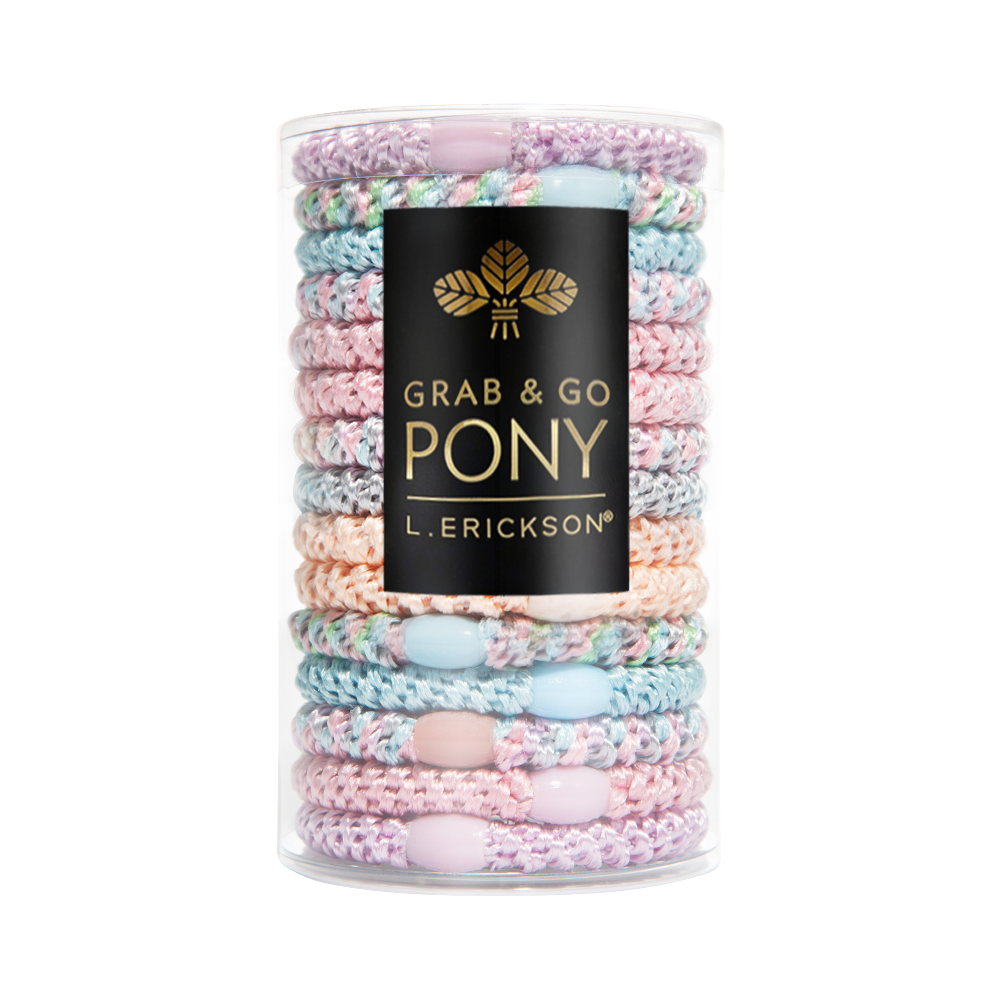 L. ERICKSON 彈力髮圈桶15入-粗版〈芭蕾粉〉