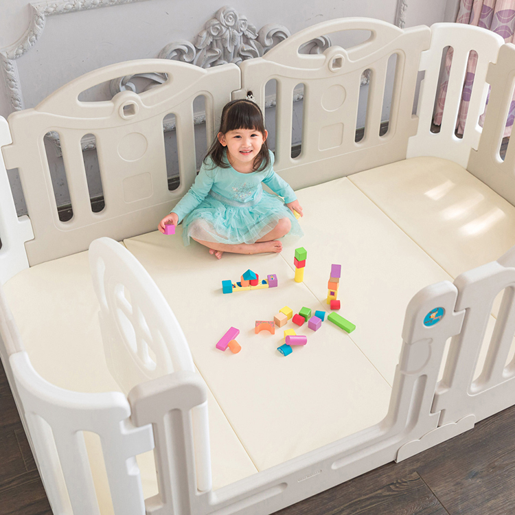 兒童遊戲城堡-秘密基地(加倍防護版-附專用抗菌地墊) (灰白款)