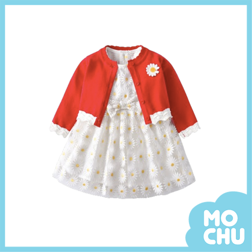 小雛菊紅外套兩件式套裝