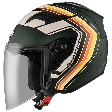 ASTONE DJS BM13 消光石墨綠/卡其｜astone helmet 彩繪 半罩 3/4罩 內墨鏡 安全帽