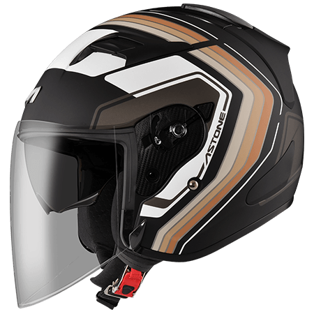 ASTONE DJS BM13 消光黑/黃｜astone helmet 彩繪 半罩 3/4罩 內墨鏡 安全帽