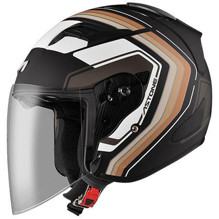 ASTONE DJS BM13 消光黑/黃｜astone helmet 彩繪 半罩 3/4罩 內墨鏡 安全帽