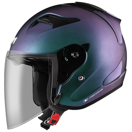 ASTONE DJS 平光變色龍 綠紫｜astone helmet 彩繪 半罩 3/4罩 內墨鏡 安全帽