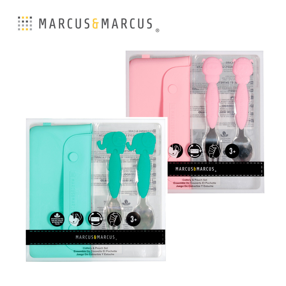 Marcus&Marcus 兒童餐袋+不鏽鋼叉匙組