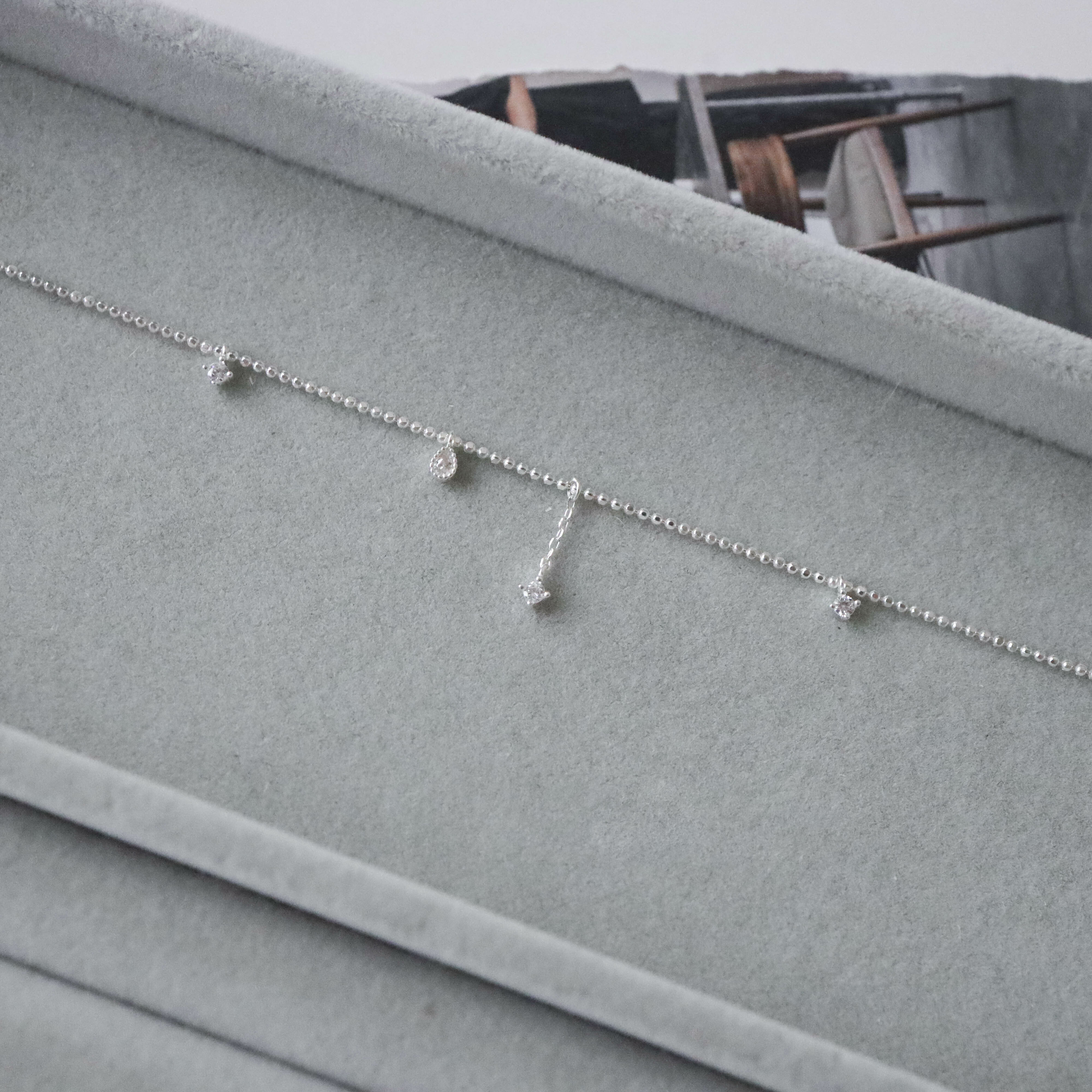 925純銀氣質鑽項鍊