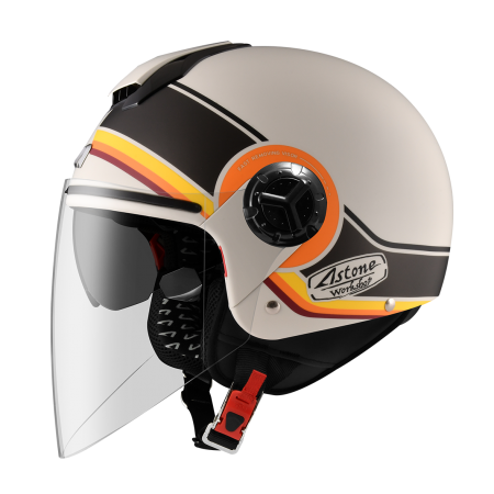 ASTONE CJ500 LL12 平光暖灰/橘｜astone helmet 彩繪 半罩 內墨鏡 安全帽