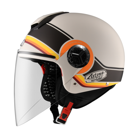 ASTONE CJ500 LL12 平光暖灰/橘｜astone helmet 彩繪 半罩 內墨鏡 安全帽