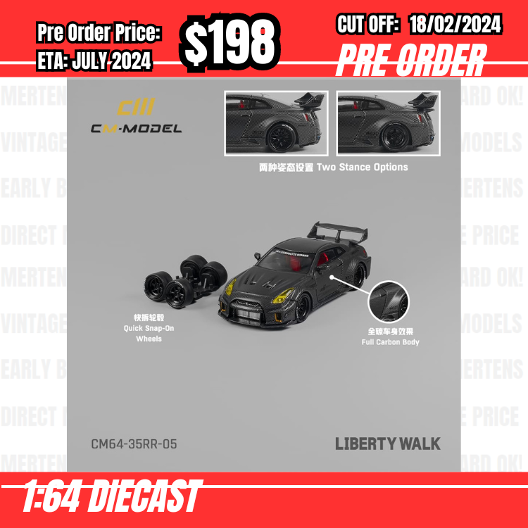 PO-$198 * CM Model * 1:64 Nissan Super Silhouette 35GT-RR Full Carbon [OD02/02]