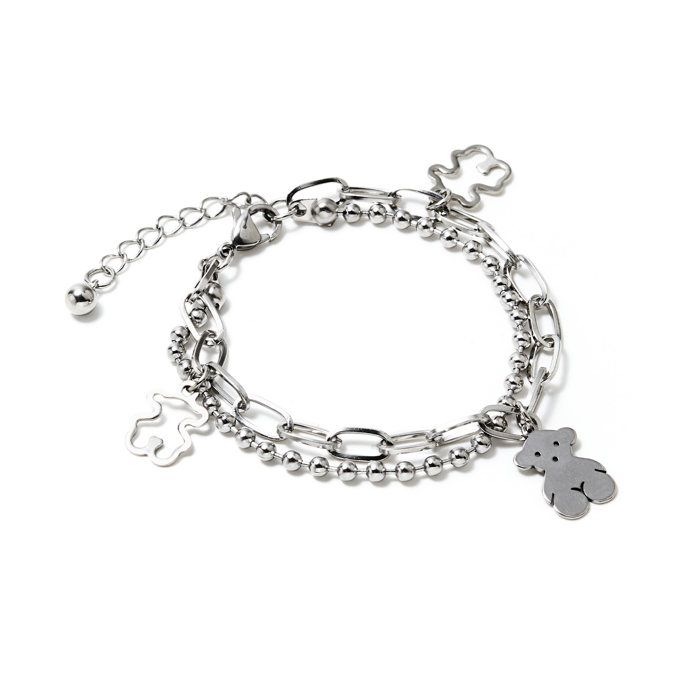 平價飾品,鋼飾,熊,手鍊