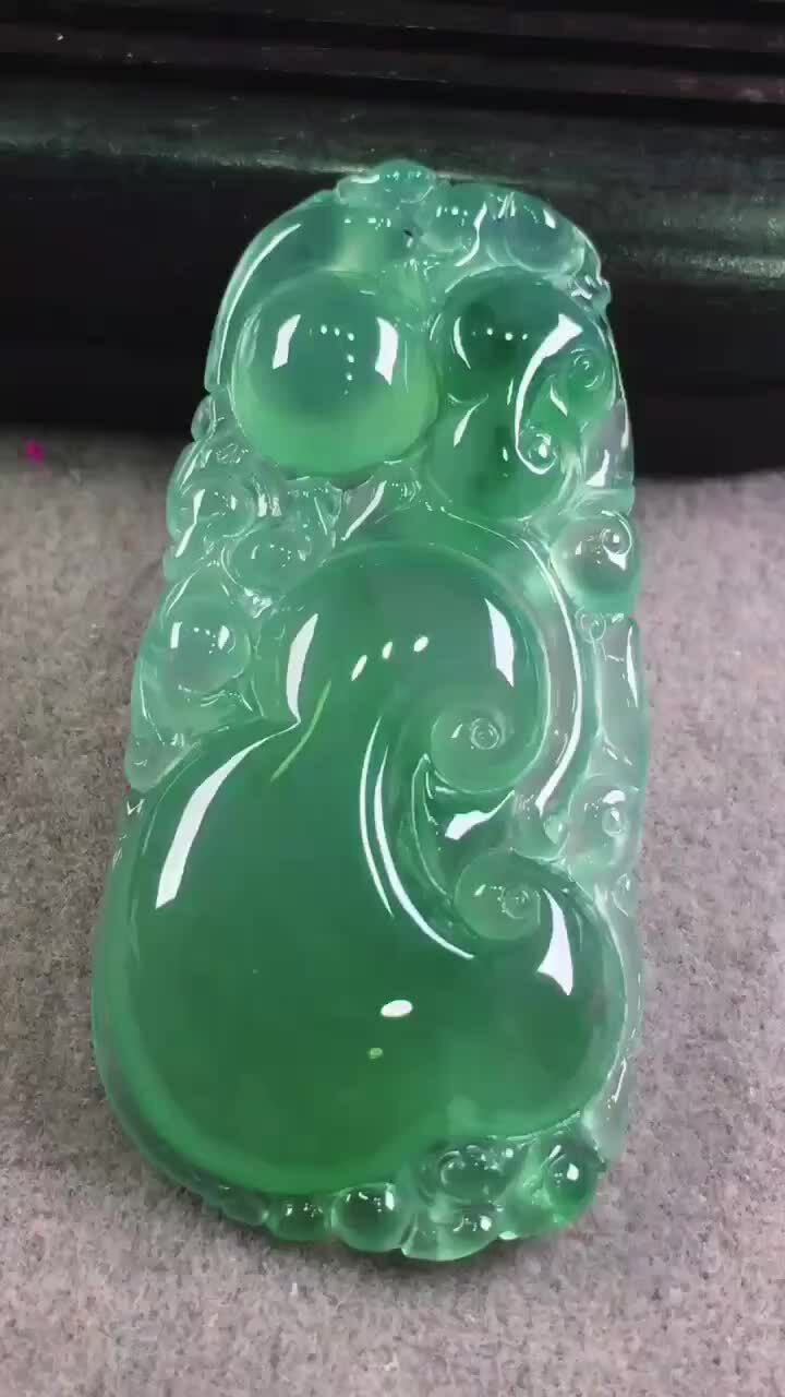 翡翠如意,天然翡翠A玉, 緬甸玉, Jade, Jadeite