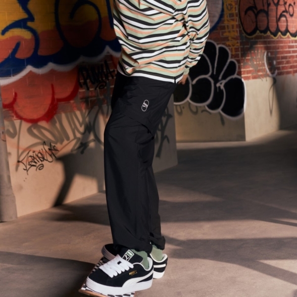 PUMA 長褲 流行系列 DOWNTOWN 180 黑色 二合一 長風褲 中性 62437801