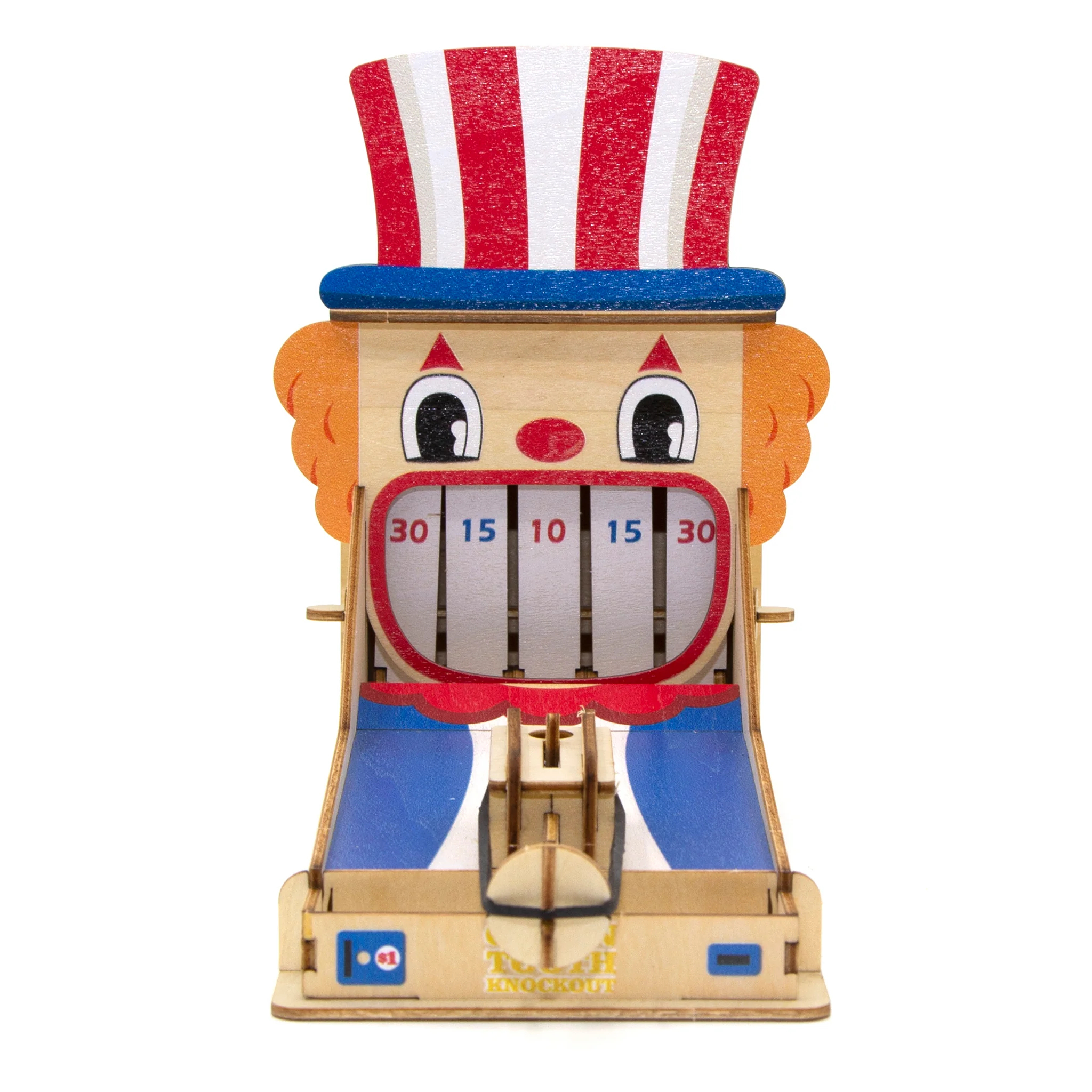 Team Green – 3D PLYWOOD PUZZLE Game Station: Clown Tooth Knockout